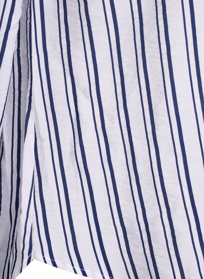 FLASH - Raidallinen paitapusero V-kaula-aukolla, Valkoinen, Packshot image number 3