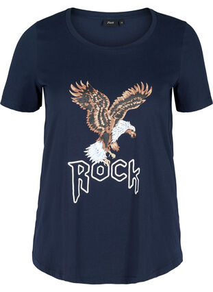 T-paita printillä, Navy Blazer/Rock, Packshot image number 0