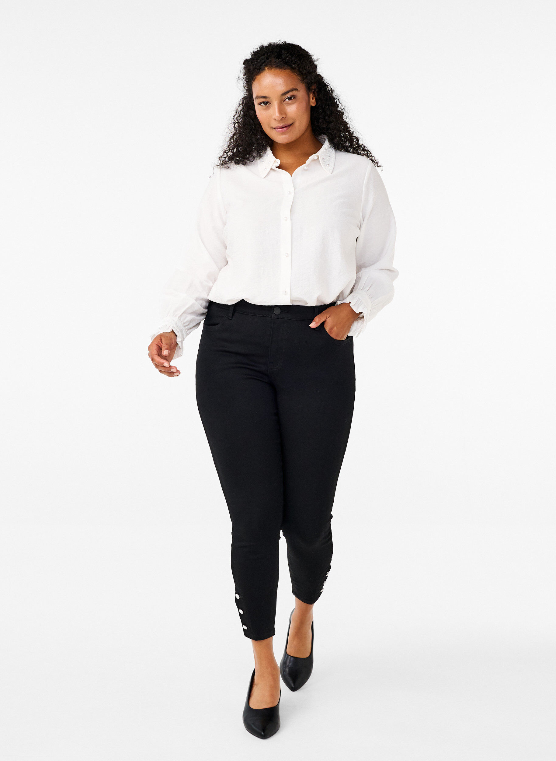 Zizzi Paita helmill&auml;, Snow White, Model image number 3