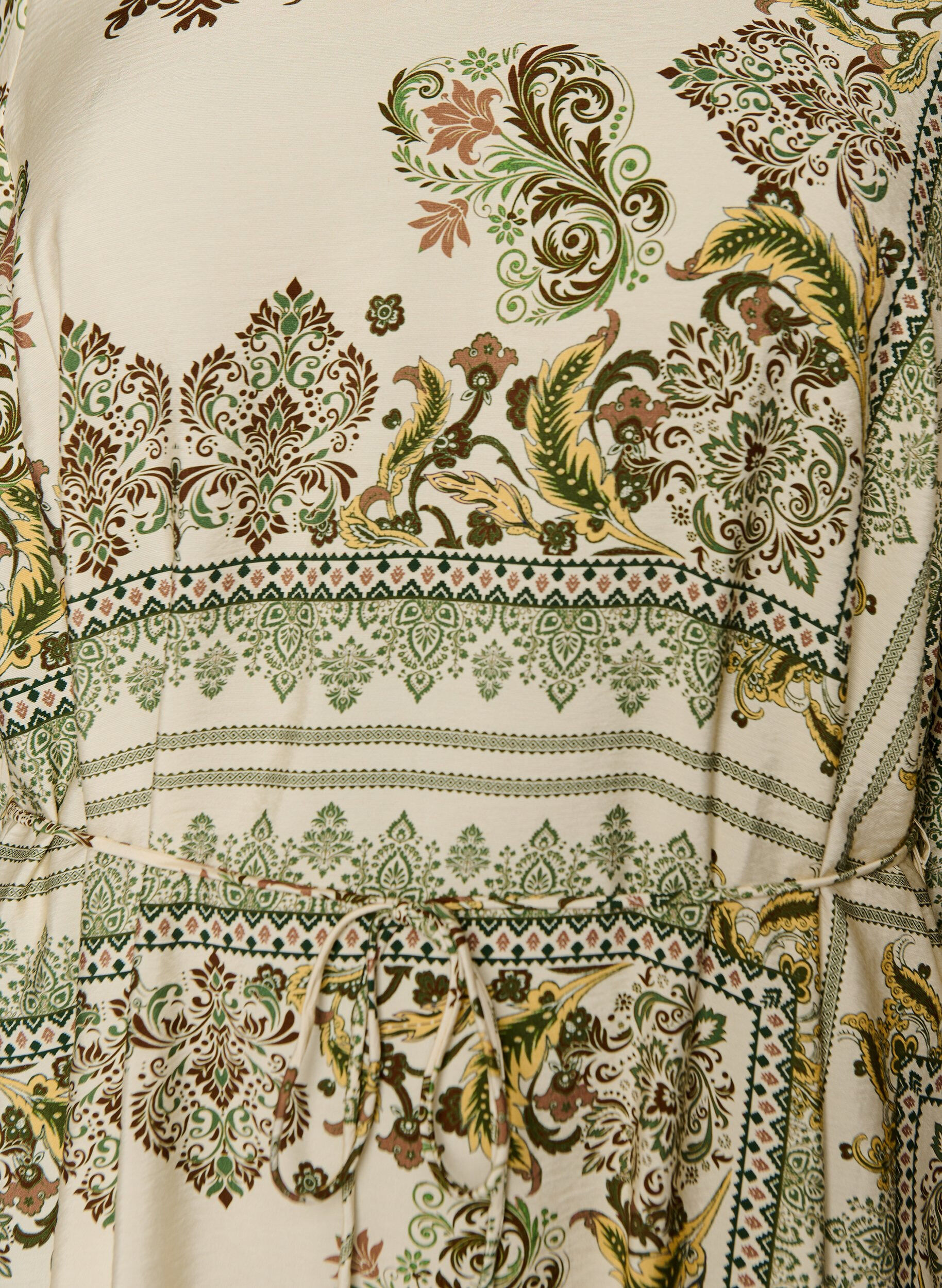 Zizzi Kuviollinen midimekko viskoosista vy&ouml;ll&auml;, Vihre&auml;, Packshot image number 2