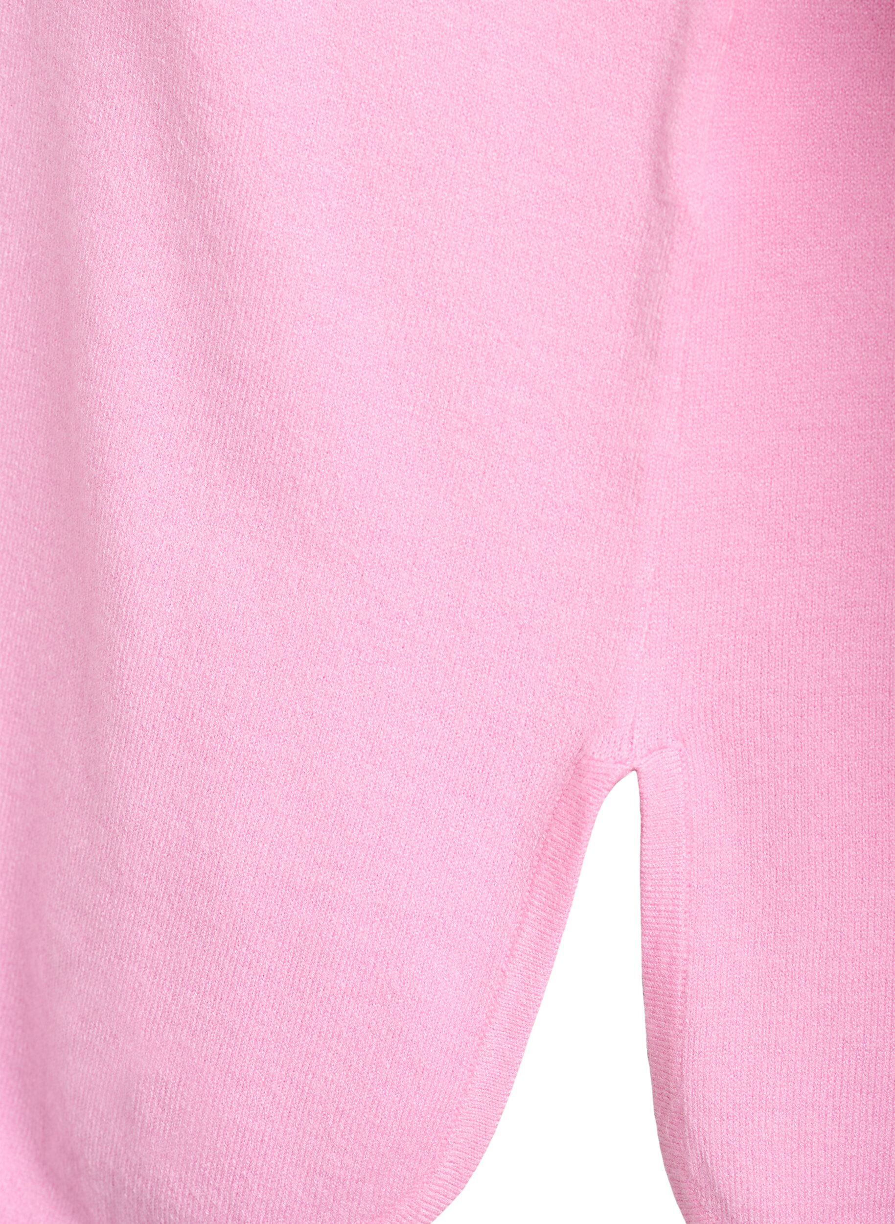 Zizzi Neulepusero py&ouml;re&auml;ll&auml; p&auml;&auml;ntiell&auml; ja neulospinnalla, Vaaleanpunainen, Packshot image number 3