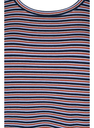 Raidallinen mekko halkiolla, Mahogany/Navy Stripe, Packshot image number 2