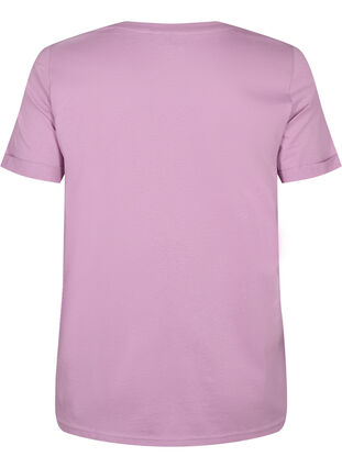 Puuvillainen t-paita v-pääntiellä, Lavender Herb, Packshot image number 1