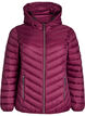 Kevyt takki hupulla, Tumma Bordeaux, Packshot image number 0