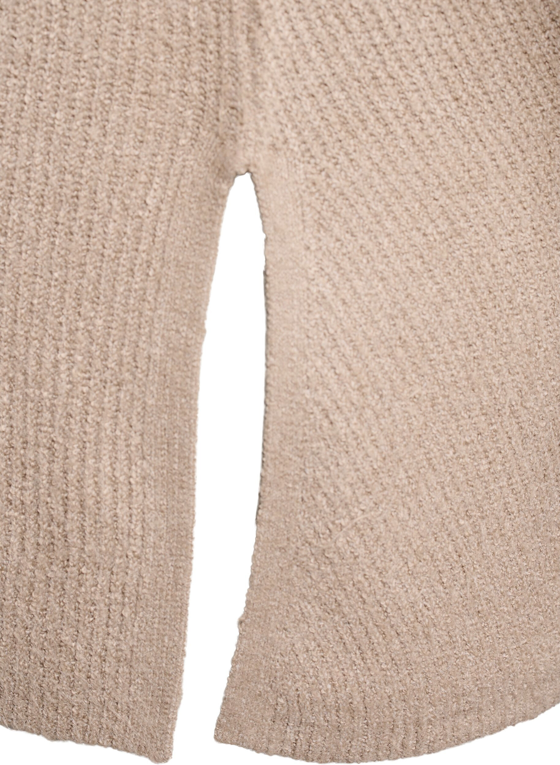 ZizziNeulepusero, jossa on vinoraitakuvio ja raglanhihat, Beige, Packshot image number 3