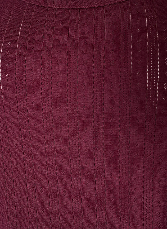 Y&ouml;toppi luomupuuvillasta, struktuurikuviolla, Tumma Bordeaux, Packshot image number 2