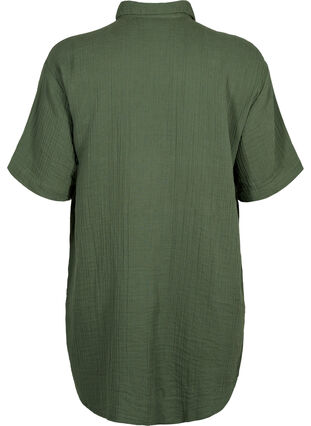 Lyhythihainen paita, jossa on napit, Thyme, Packshot image number 1