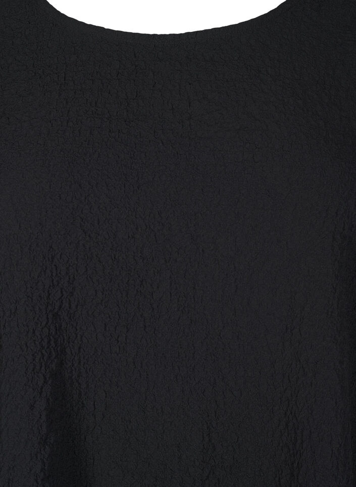 FLASH - Pitkähihainen tunika pyöreällä pääntiellä, Musta, Packshot image number 2