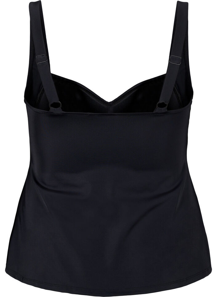 Laskostettu tankini, Musta, Packshot image number 1