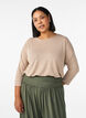 Jerseypusero 3/4-hihoilla, Beige, Model image number 0