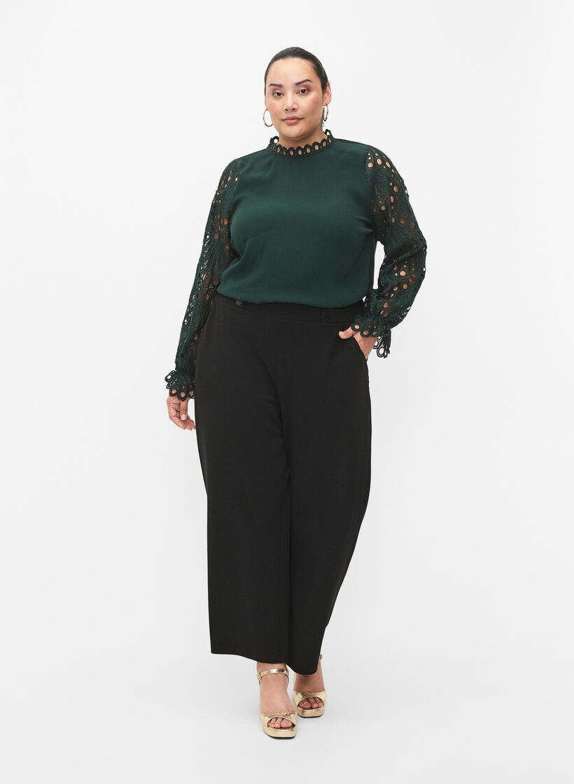 Viskoosipusero virkatuilla hihoilla, Scarab, Model image number 2