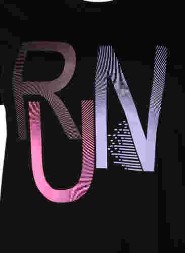 T-paita printillä treeniin , Black Run, Packshot image number 2