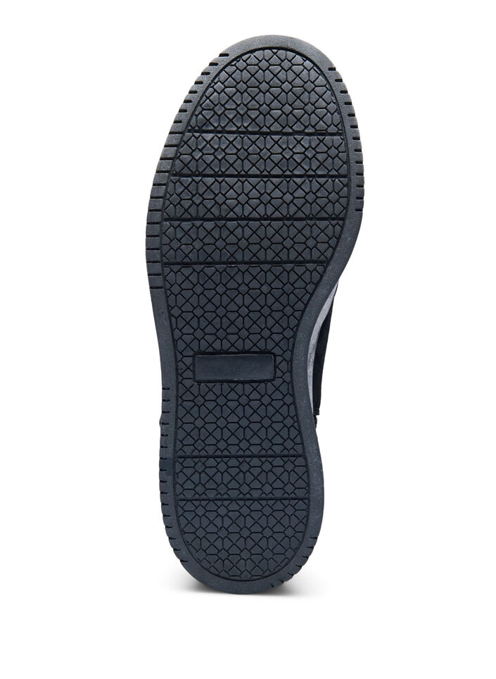 Lyhyet leveälestiset saappaat mokkanahkaa, Black, Packshot image number 5