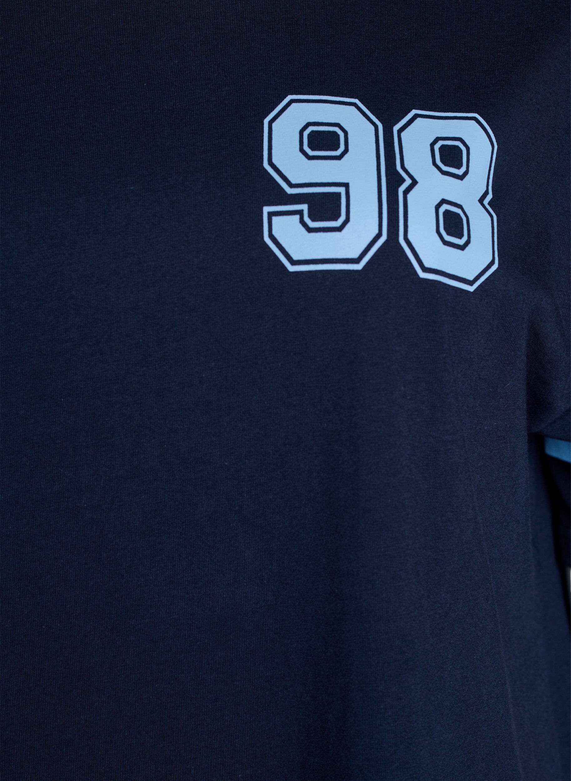 Zizzi Lyhyt T-paitamekko sporttisilla yksityiskohdilla, Sininen, Packshot image number 2