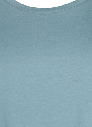 Lyhythihainen puuvillasekoitteinen T-paita, Smoke Blue, Packshot image number 2