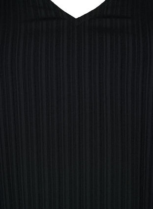 Raidallinen pusero 1/2-hihoilla, Black, Packshot image number 2