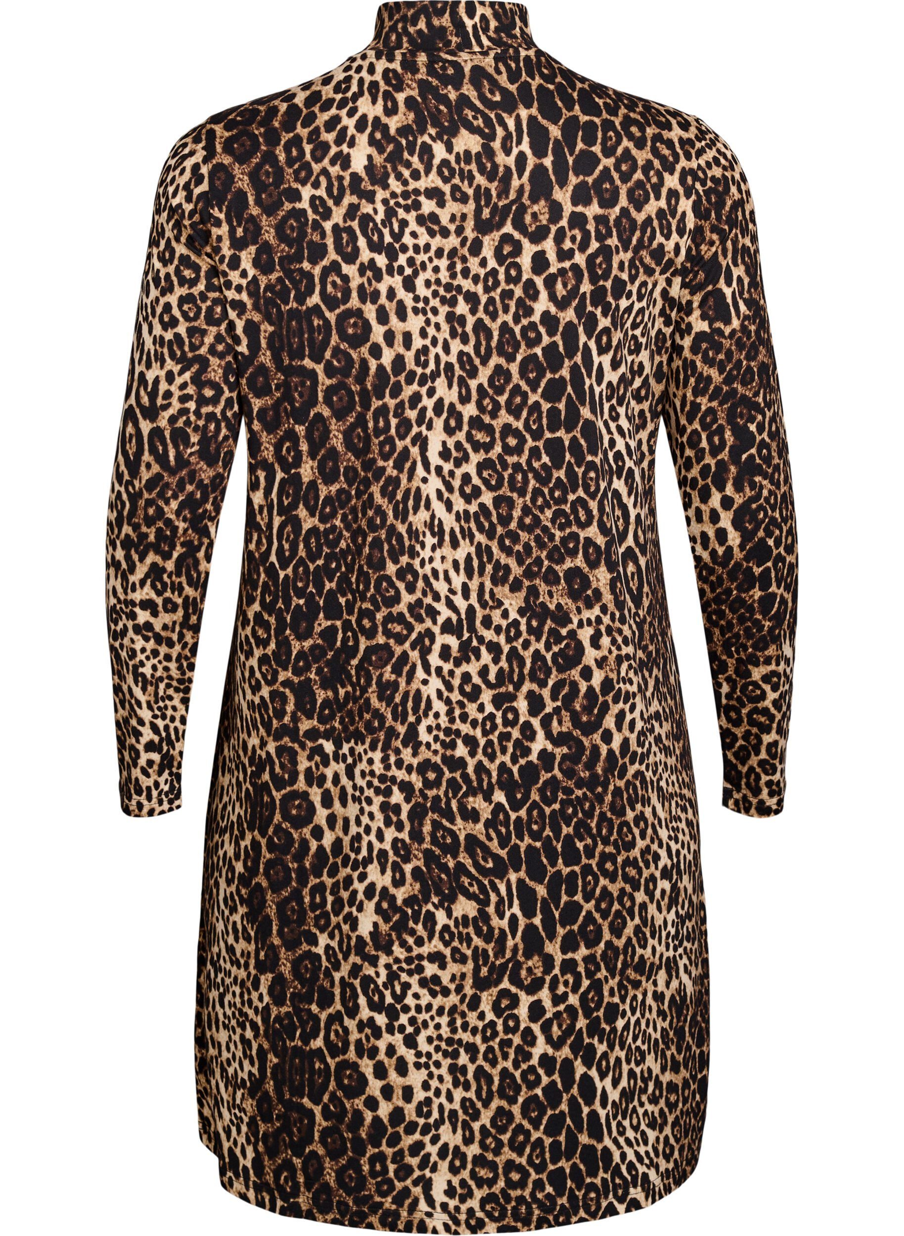 Zizzi FLASH &ndash; Pitk&auml;hihainen mekko poolokauluksella, Musta, Packshot image number 1