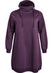 Lyhyt swetarimekko korkealla kauluksella ja taskuilla, Violetti, Packshot image number 0