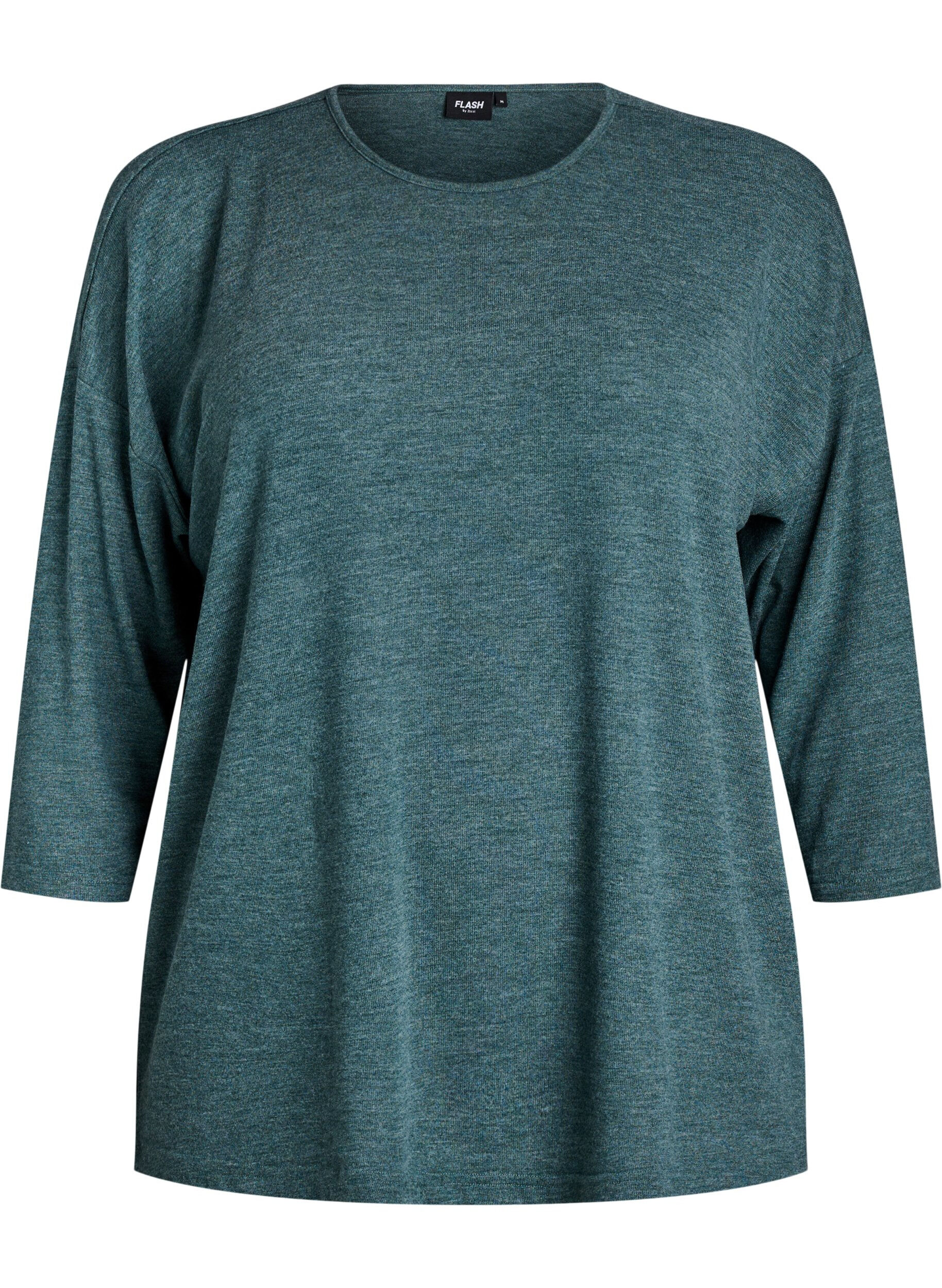 ZizziJersey -pusero 3/4-hihoilla, Vihre&auml;, Packshot image number 0