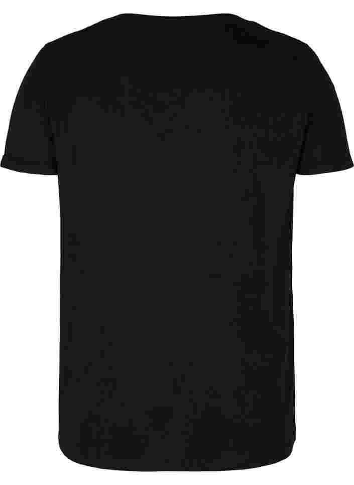 T-paita printillä treeniin , Black Big A, Packshot image number 1