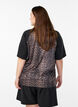 Leopardikuvioinen treenipaita raglanhihoilla, Ruskea, Model image number 2