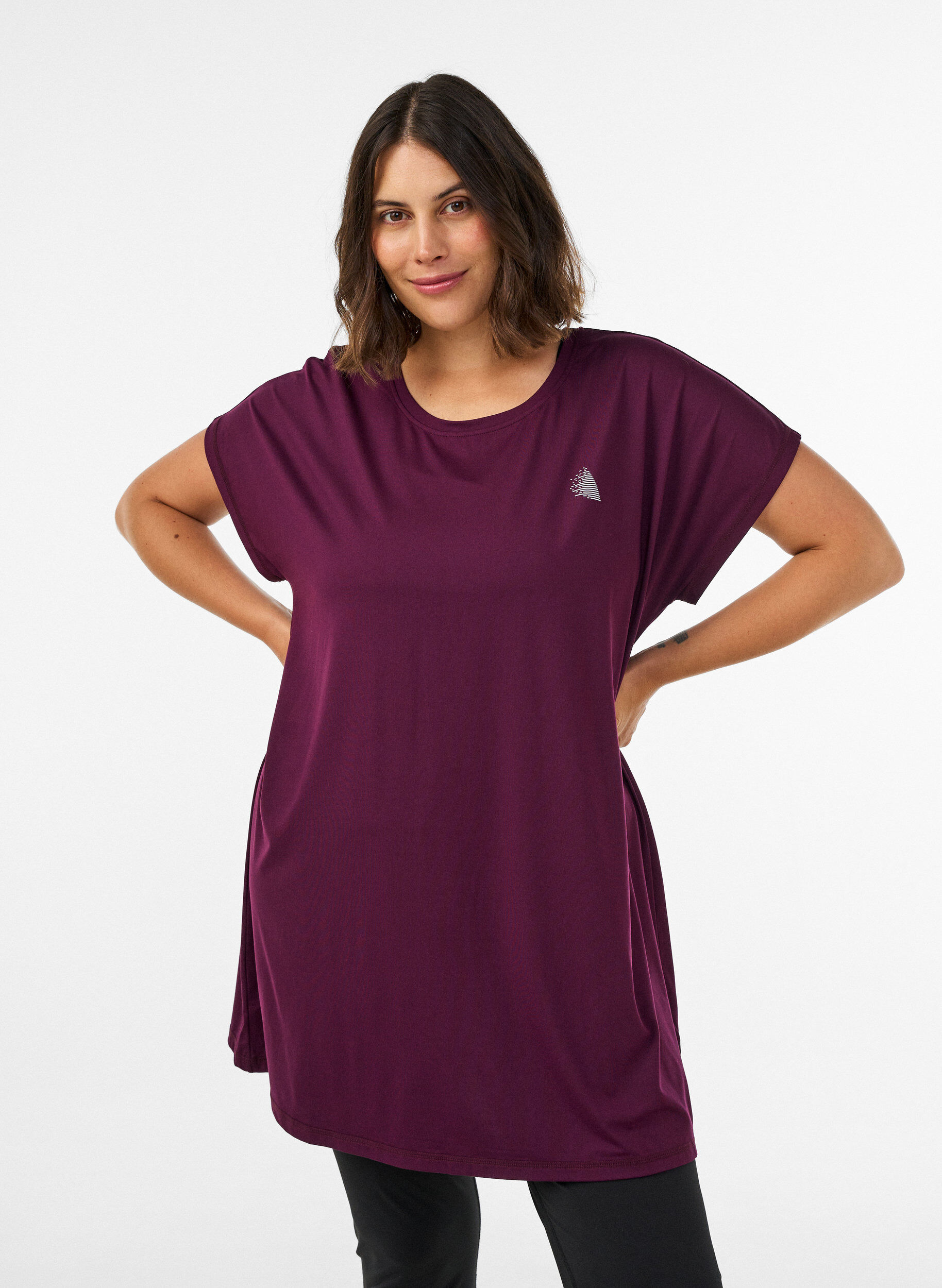 ZizziPitk&auml; treenipaita, Violetti, Model image number 0