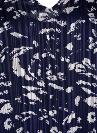 Printillinen pitkähihainen mekko, v-pääntiellä, Blue Leaf AOP, Packshot image number 2