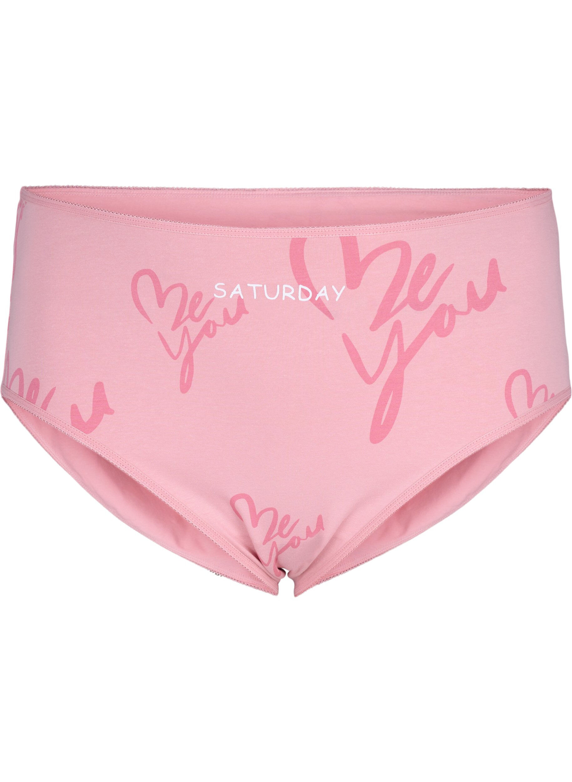 Zizzi 7 kpl paketti pikkuhousuja, joissa normaali vy&ouml;t&auml;r&ouml;, Violetti, Packshot image number 3