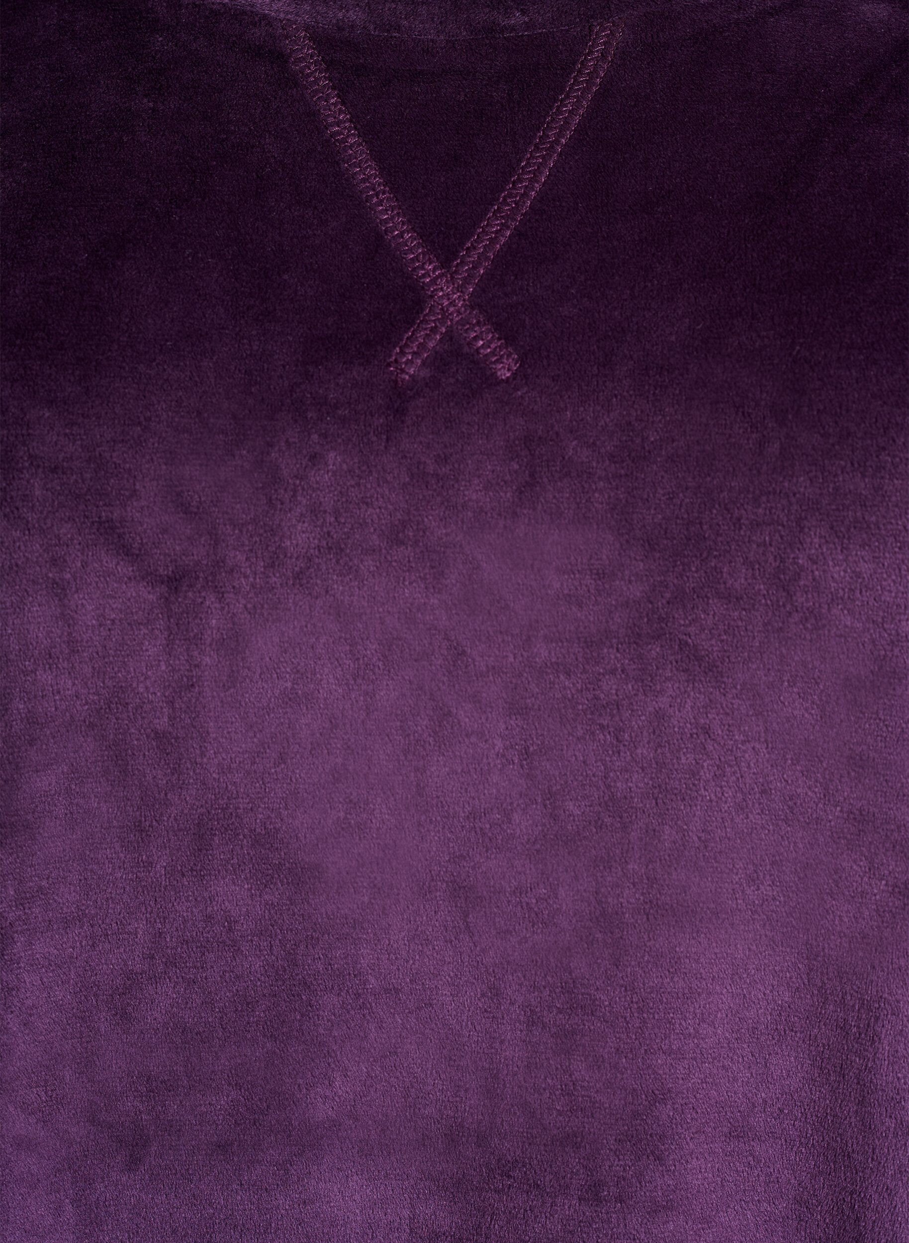 Zizzi Samettipusero raglanhihoilla, Violetti, Packshot image number 2