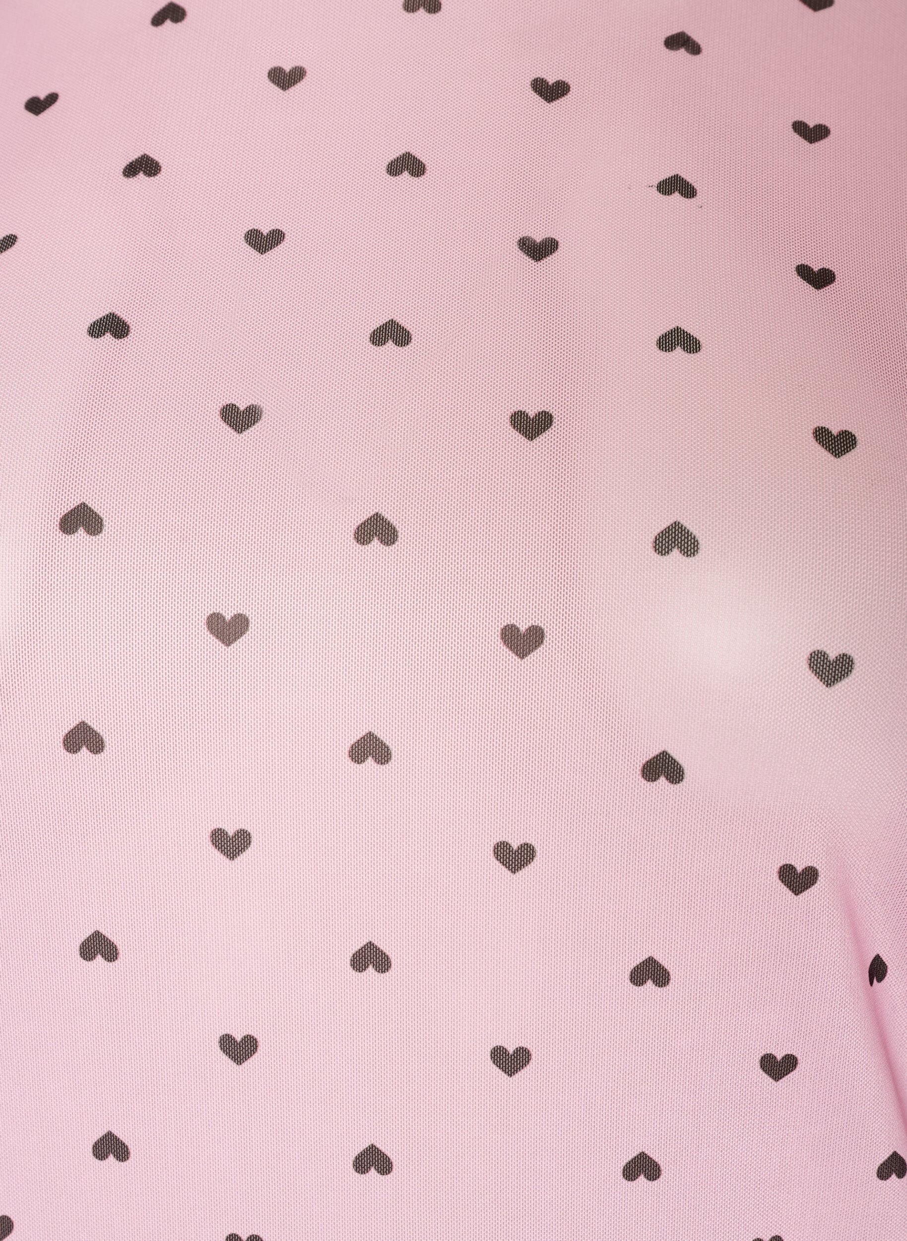 ZizziMesh-pusero printill&auml;, Vaaleanpunainen, Packshot image number 2