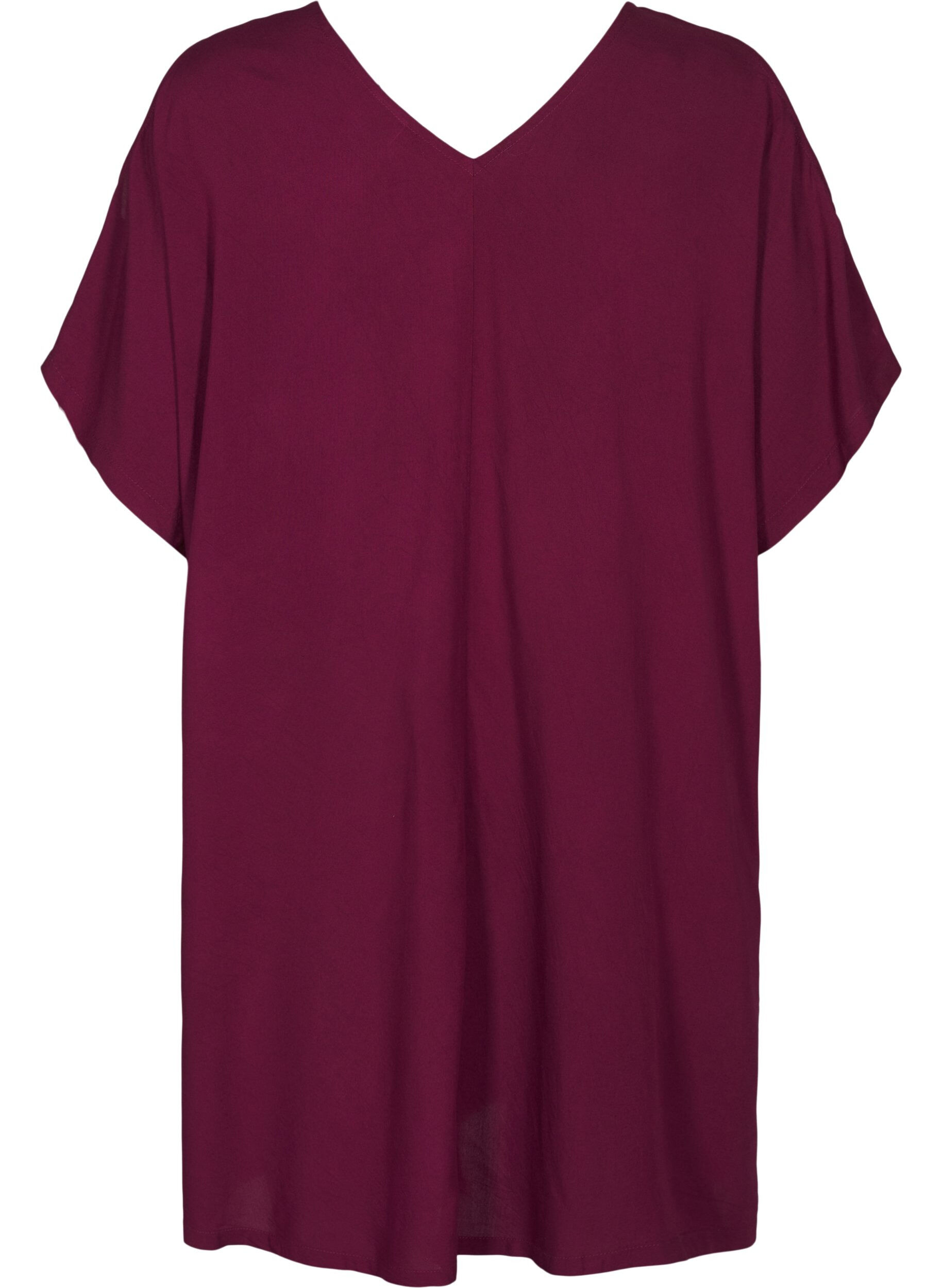 Zizzi Rantamekko viskoosista olkayksityiskohdalla, Punainen, Packshot image number 1