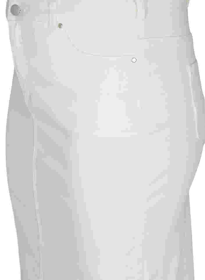 Midi-mittainen farkkuhame halkiolla, White, Packshot image number 2