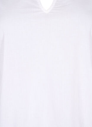 Pitkähihainen pusero koristeellisilla yksityiskohdilla, Bright White, Packshot image number 2