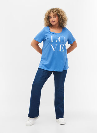Lyhythihainen puuvillainen t-paita painatuksella, Regatta LOVE, Model image number 2