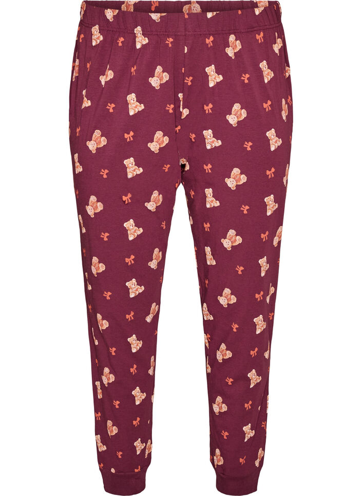 Painetut pyjamahousut, Punainen, Packshot image number 0
