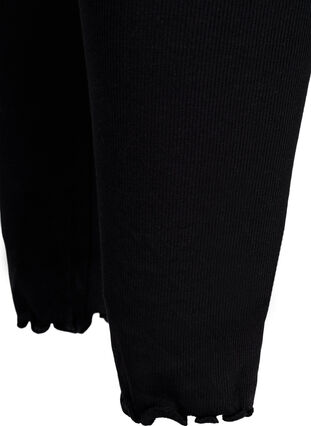 Tyköistuvat ribatut housut, Black, Packshot image number 3