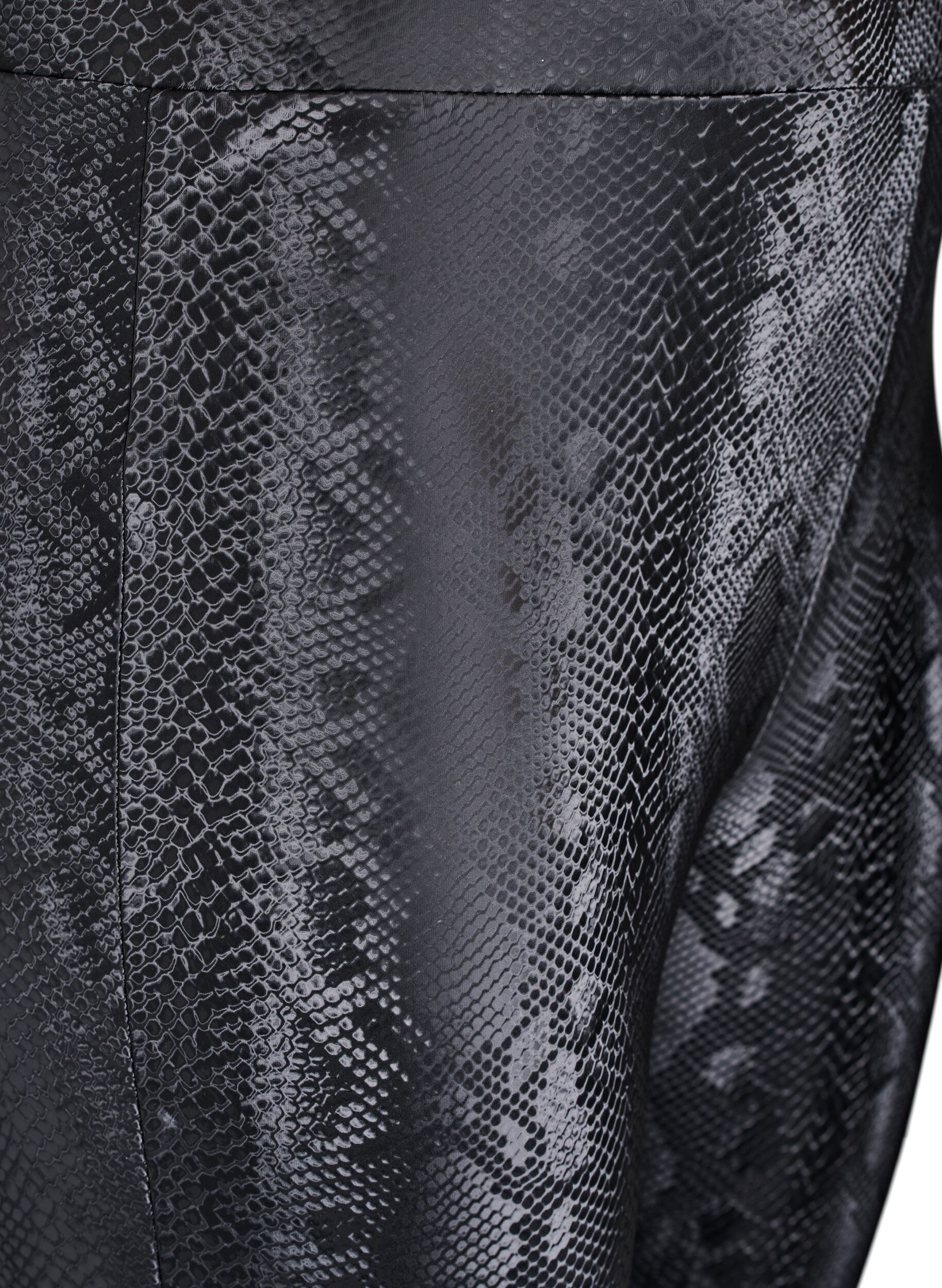 Zizzi Leggingsit tekonahasta el&auml;inkuviolla, Musta, Packshot image number 2