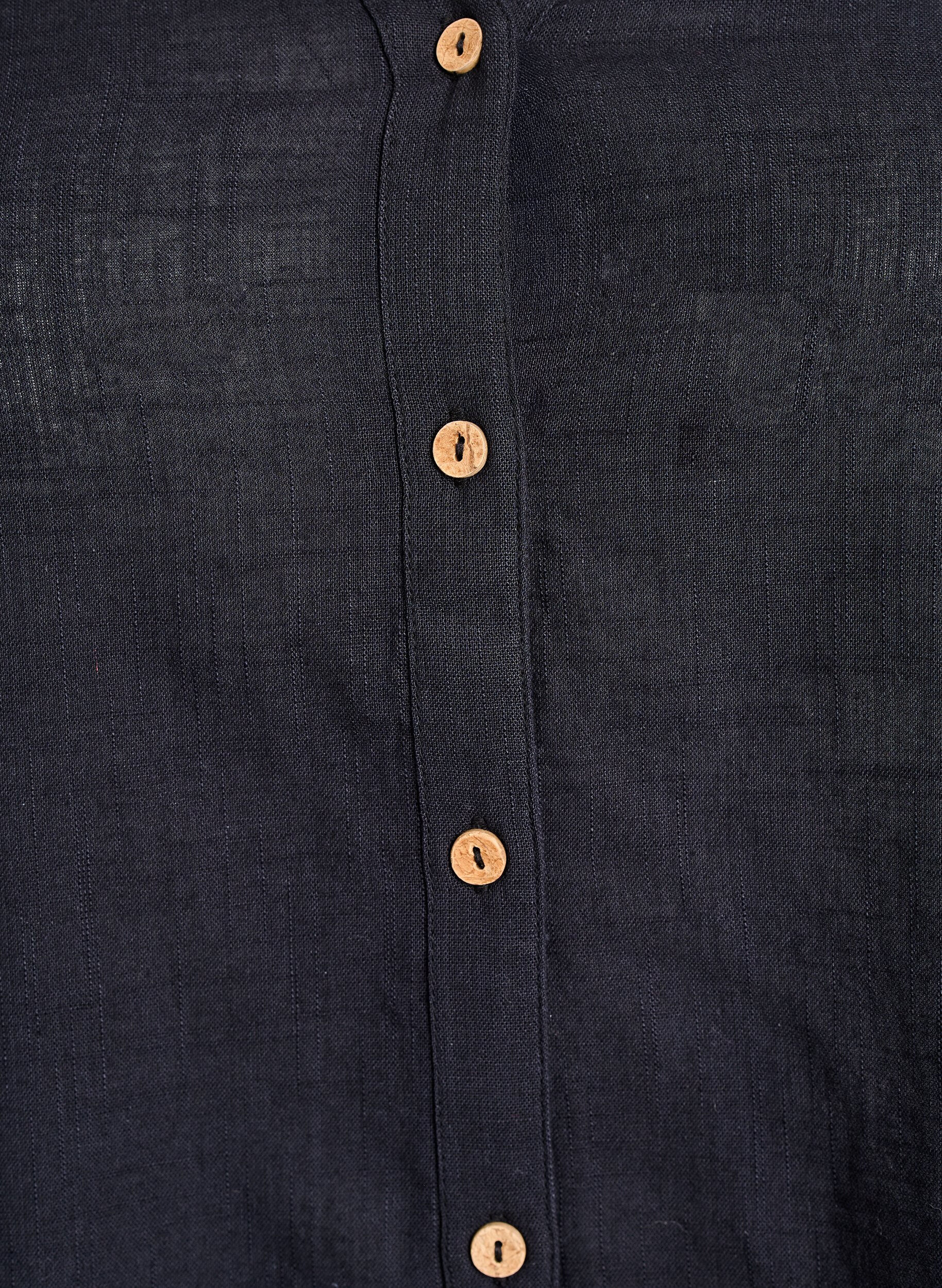 Zizzi Puuvillainen paitapusero V-p&auml;&auml;ntiell&auml;, Musta, Packshot image number 2