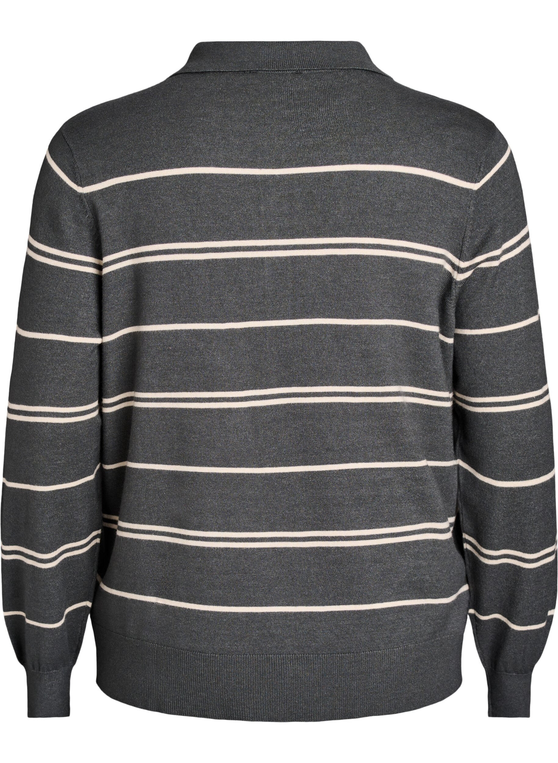 Zizzi Neulepusero kauluksella, Vihre&auml;, Packshot image number 1