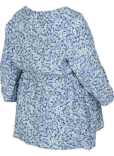 Viskoosinen äitiyspusero kukkakuosilla, Blue Flower AOP, Packshot image number 1