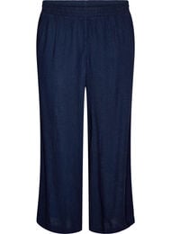 Leve&auml;lahkeiset pellava- ja viskoosihousut, Sininen