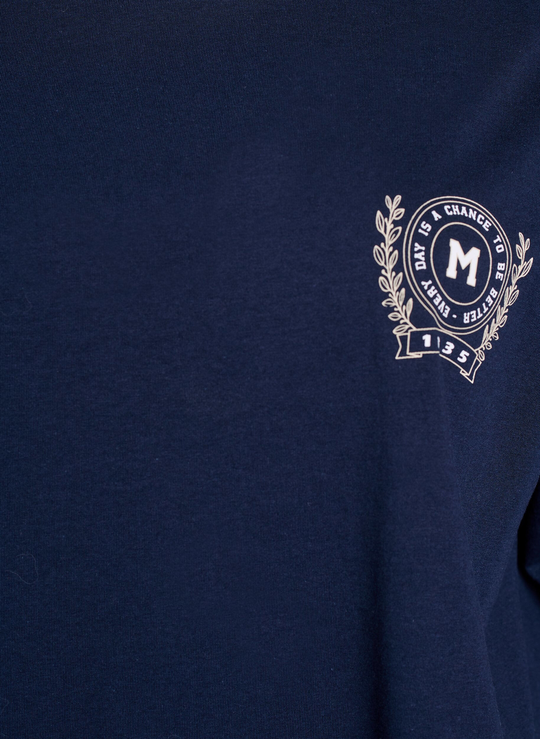 Zizzi Ylimitoitettu T-paita, jossa on kuva selk&auml;puolella, Sininen, Packshot image number 2