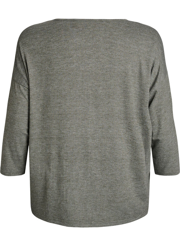 Jersey -pusero 3/4-hihoilla, Vihre&auml;, Packshot image number 1