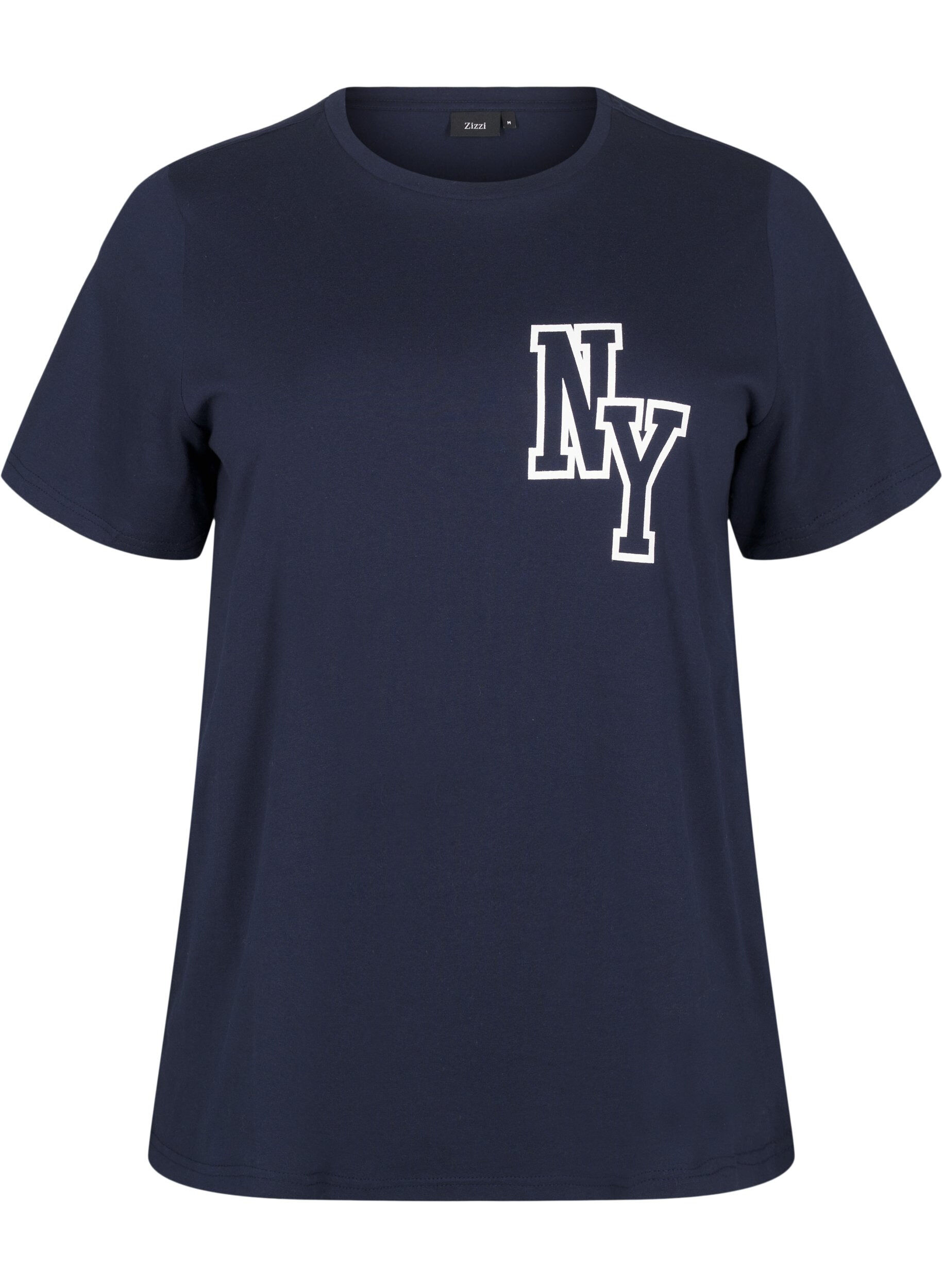 Zizzi Luomupuuvillainen T-paita printill&auml;, Night Sky Printet, Packshot image number 0