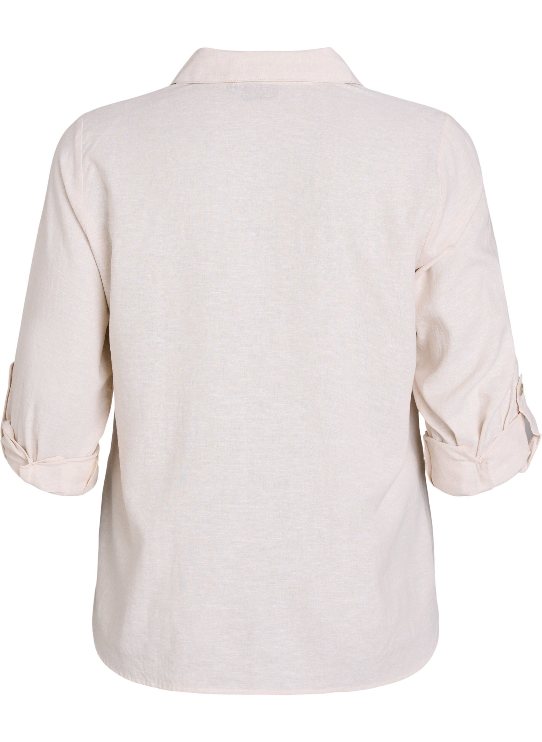 ZizziPaita pellavaa ja viskoosia, 3/4-hihoilla, Beige, Packshot image number 1