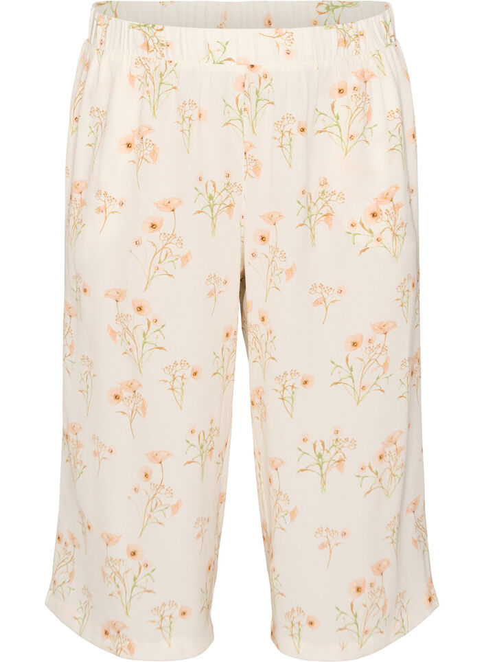 Culottes-housut kuosilla, Vanilja, Packshot image number 0