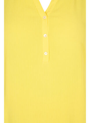 Viskoositunika V-pääntiellä ja napeilla, Primrose Yellow, Packshot image number 2