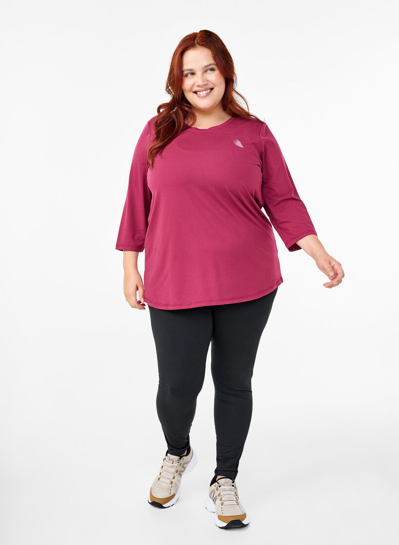 Treenipusero 3/4-hihoilla, Punainen, Model image number 1