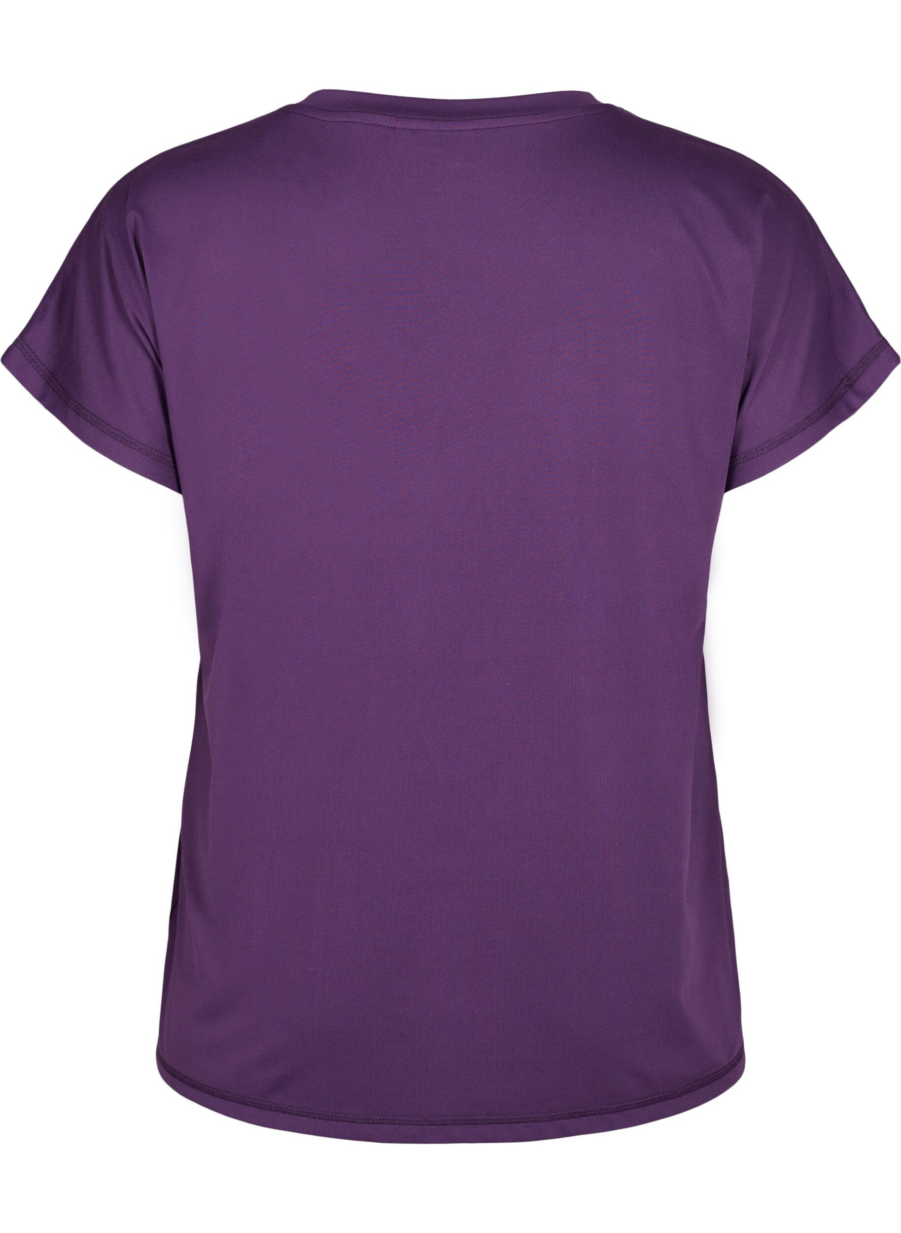 ZizziV&auml;lj&auml; treenipaita, jossa on V-p&auml;&auml;ntie, Violetti, Packshot image number 1