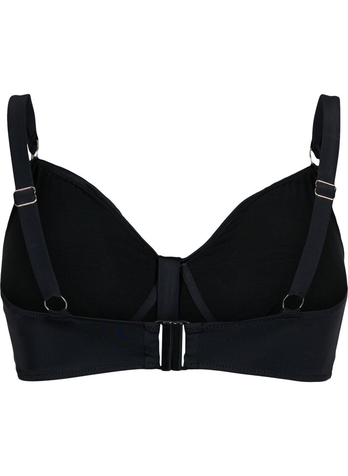 Bikiniliivit, joissa on kaarituet ja laskostus, Musta, Packshot image number 1